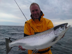 Salmon trolling in the Baltic Sea